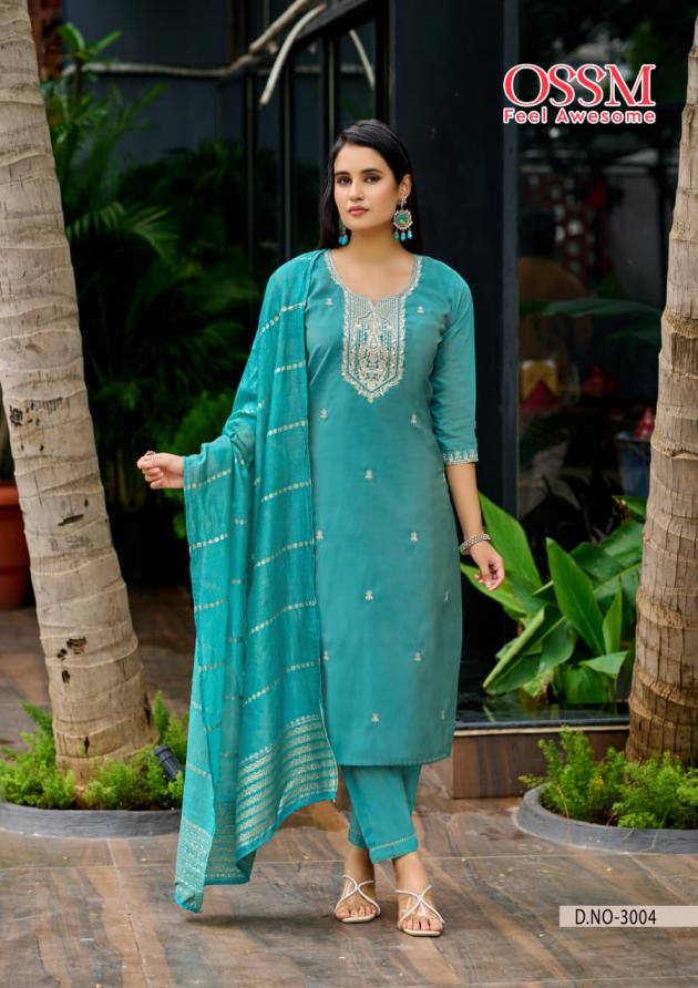 MISHU VOL 3 BY OSSM ROMAN SIMMER FULL STITCH PLUS SIZE 3PCS DRESS