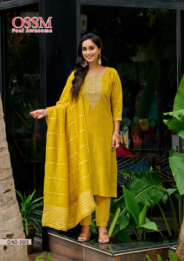 MISHU VOL 3 BY OSSM ROMAN SIMMER FULL STITCH PLUS SIZE 3PCS DRESS