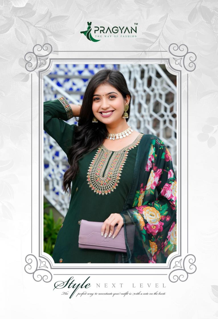 ELEGANCE VOL 1 BY PRAGYAN SILK STYLISH BIG SIZE 3PCS DRESS