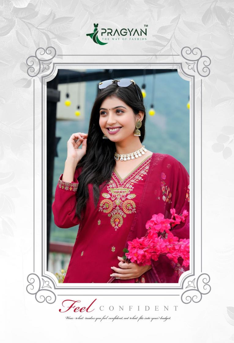 ELEGANCE VOL 1 BY PRAGYAN SILK STYLISH BIG SIZE 3PCS DRESS