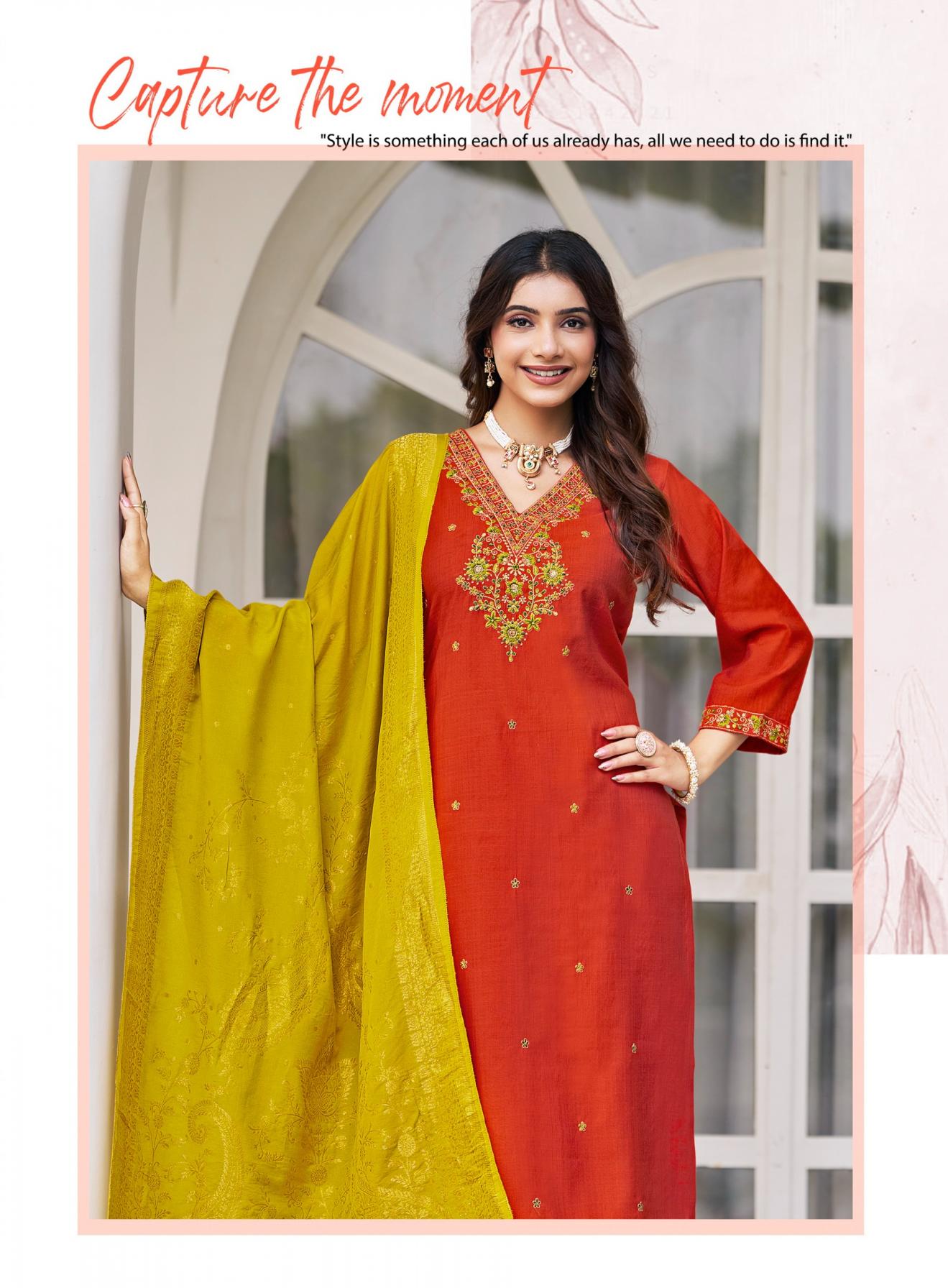 NAZAKAT VOL 1 BY RADHIKA LIFESTYLE VERTICAN SILK READYMADE PLUS SIZE SUITS 