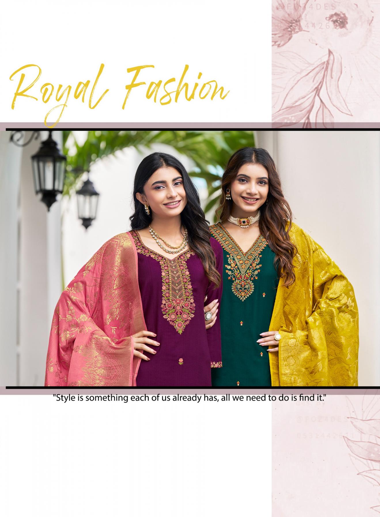 NAZAKAT VOL 1 BY RADHIKA LIFESTYLE VERTICAN SILK READYMADE PLUS SIZE SUITS 