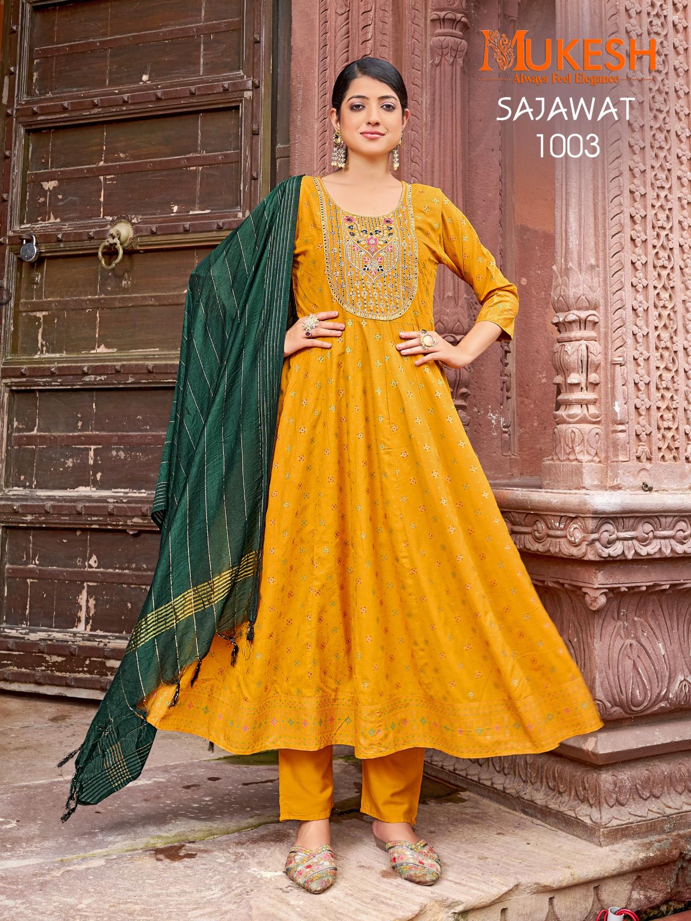 SAJAWAT RAYON HIT DESIGN READYMADE PLUS SIZE GOWN STYLE DRESS 