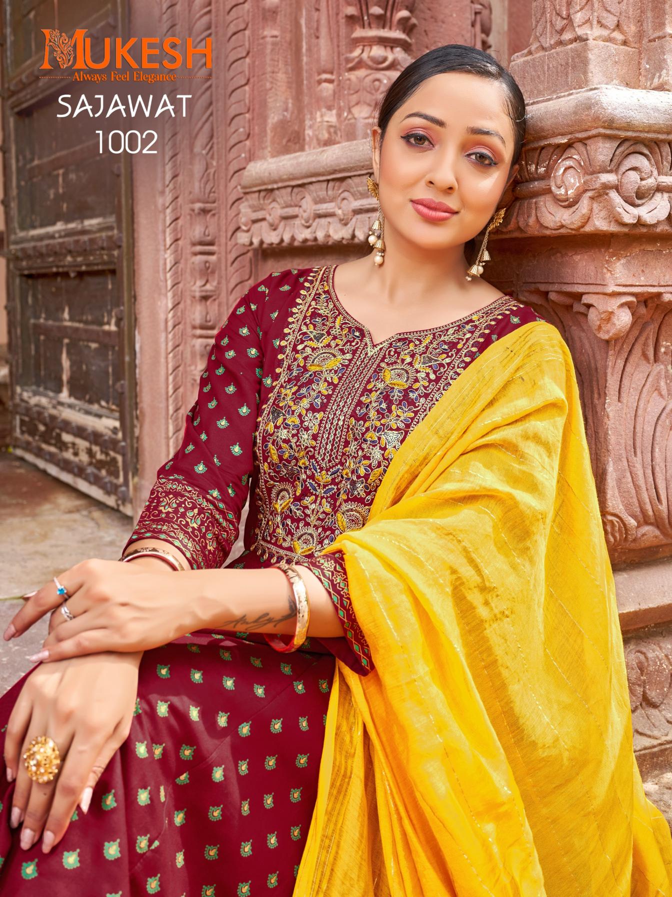 SAJAWAT RAYON HIT DESIGN READYMADE PLUS SIZE GOWN STYLE DRESS 