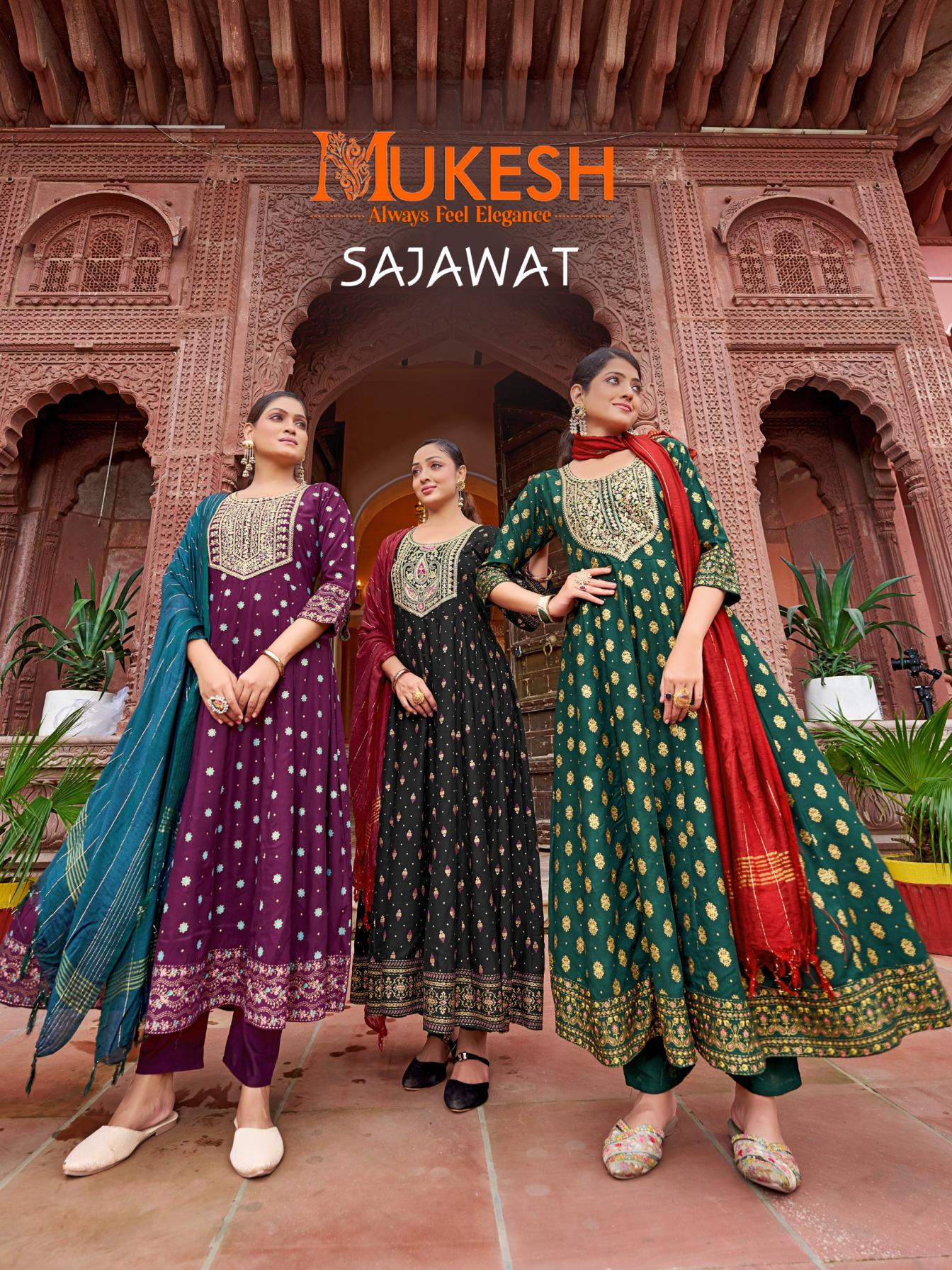 SAJAWAT RAYON HIT DESIGN READYMADE PLUS SIZE GOWN STYLE DRESS 
