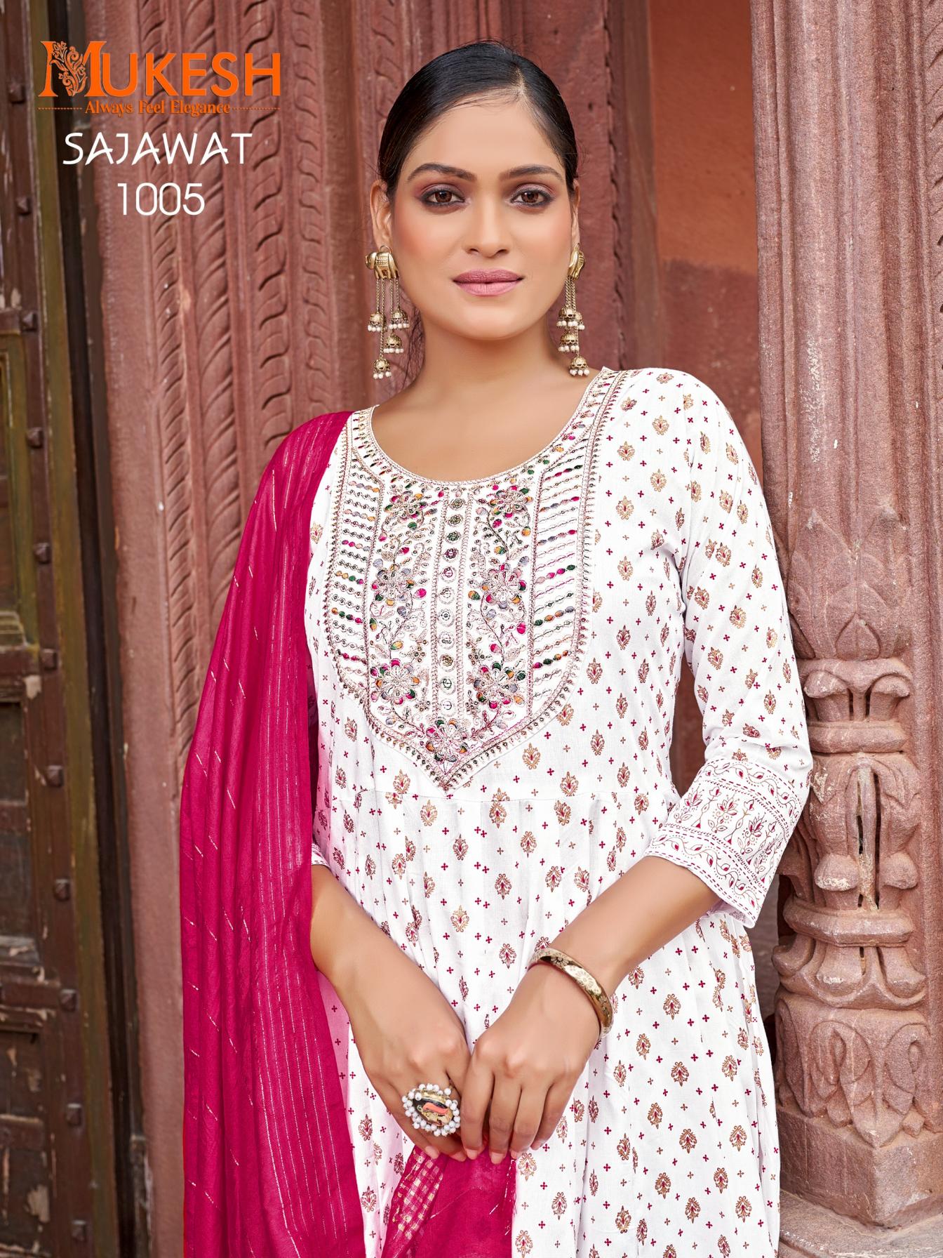 SAJAWAT RAYON HIT DESIGN READYMADE PLUS SIZE GOWN STYLE DRESS 