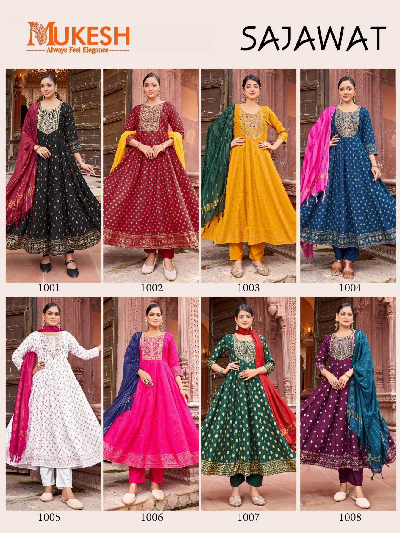 SAJAWAT RAYON HIT DESIGN READYMADE PLUS SIZE GOWN STYLE DRESS 