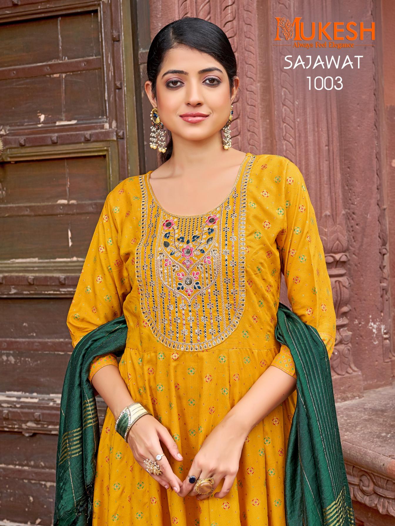 SAJAWAT RAYON HIT DESIGN READYMADE PLUS SIZE GOWN STYLE DRESS 