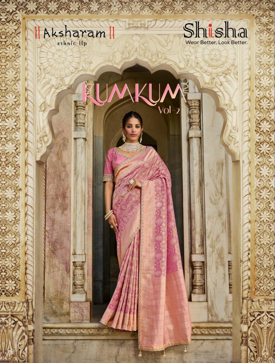 KUM-KUM VOL 2 BY SHISHA OCCASION WEAR VISCOSE TISSUE SAREE 