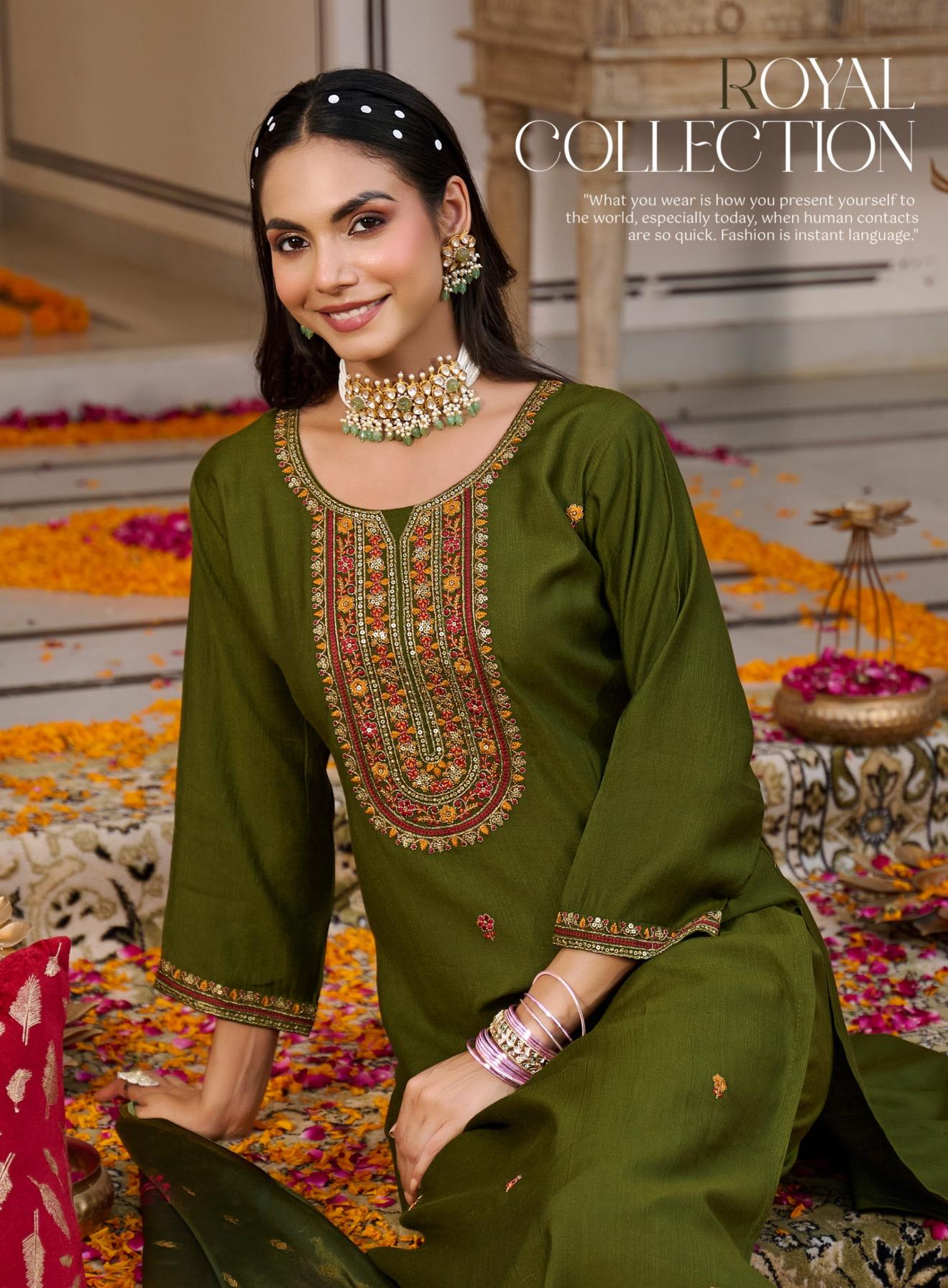 RADHIKA LIFESTYLE SUHANI VOL 2 READYMADE BIG SIZE VERTICAN SILK 3PCS DRESS