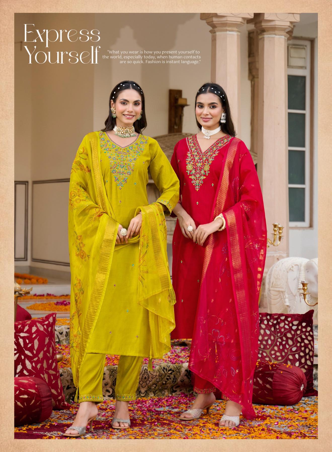 RADHIKA LIFESTYLE SUHANI VOL 2 READYMADE BIG SIZE VERTICAN SILK 3PCS DRESS