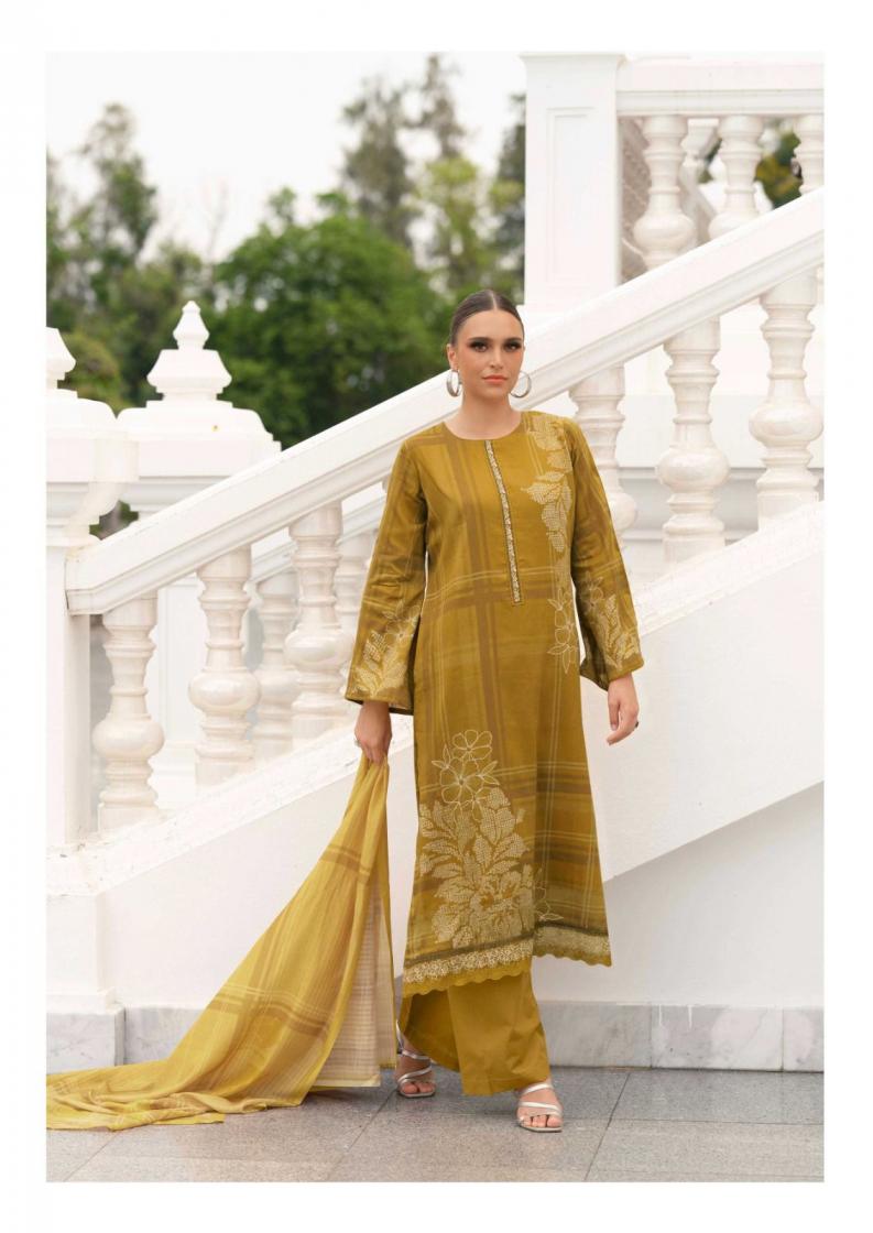 THE HERMITAGE SHOP SVA VISCOSE LAWN UNIQUE SUIT FOR WOMENS 