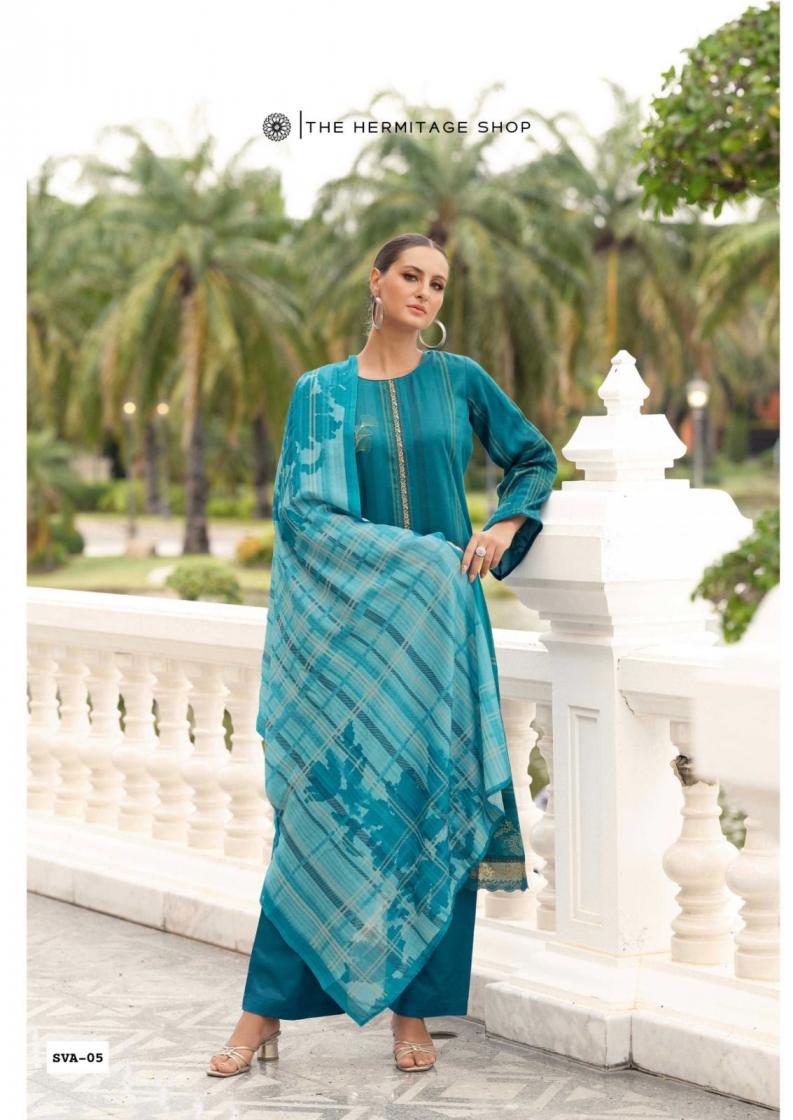 SVA BY THE HERMITAGE SHOP READYMADE STYLISH VISCOSE LAWN BIG SIZE 3PCS DRESS