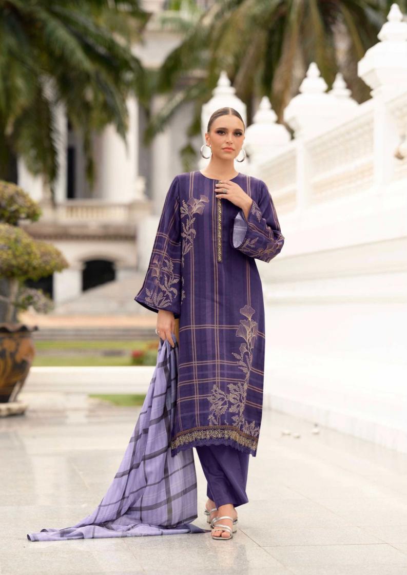 SVA BY THE HERMITAGE SHOP READYMADE STYLISH VISCOSE LAWN BIG SIZE 3PCS DRESS
