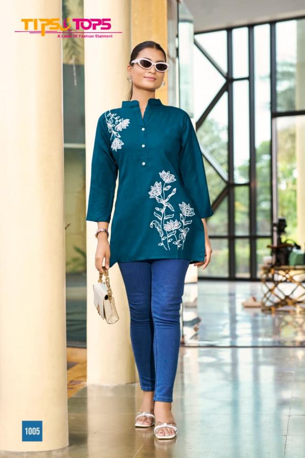 BLOSSOM BY TIPS & TOPS RAYON CLASSIC FULL STITCH SHORT TOPS 