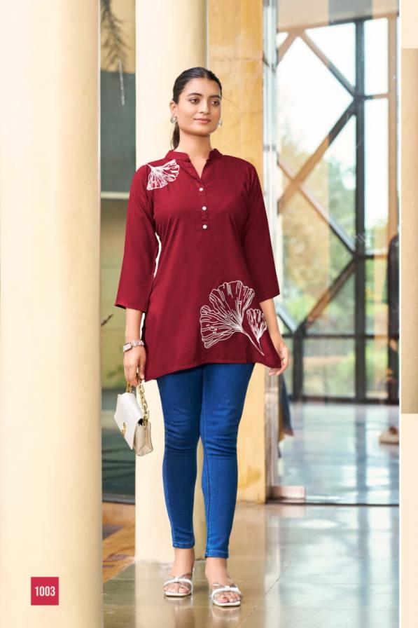 BLOSSOM BY TIPS & TOPS RAYON CLASSIC FULL STITCH SHORT TOPS 