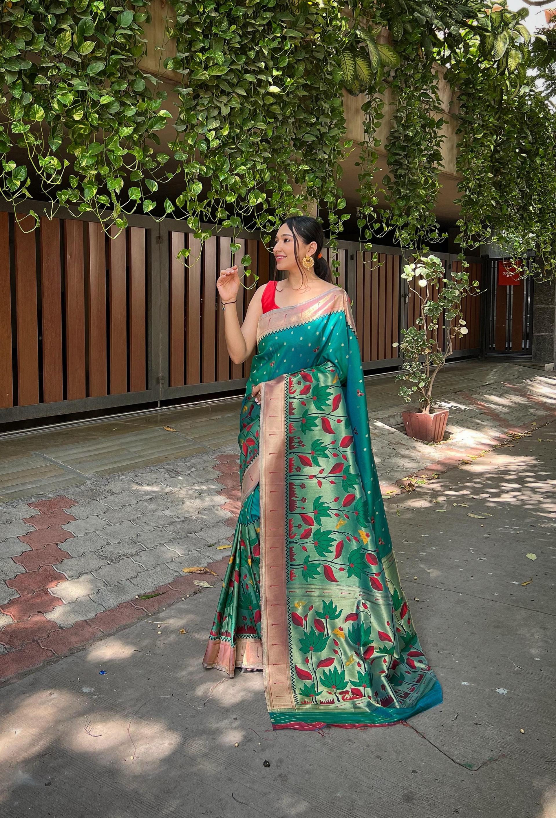 TITLI BANARASI PAITHANI SILK STYLISH SAREES 