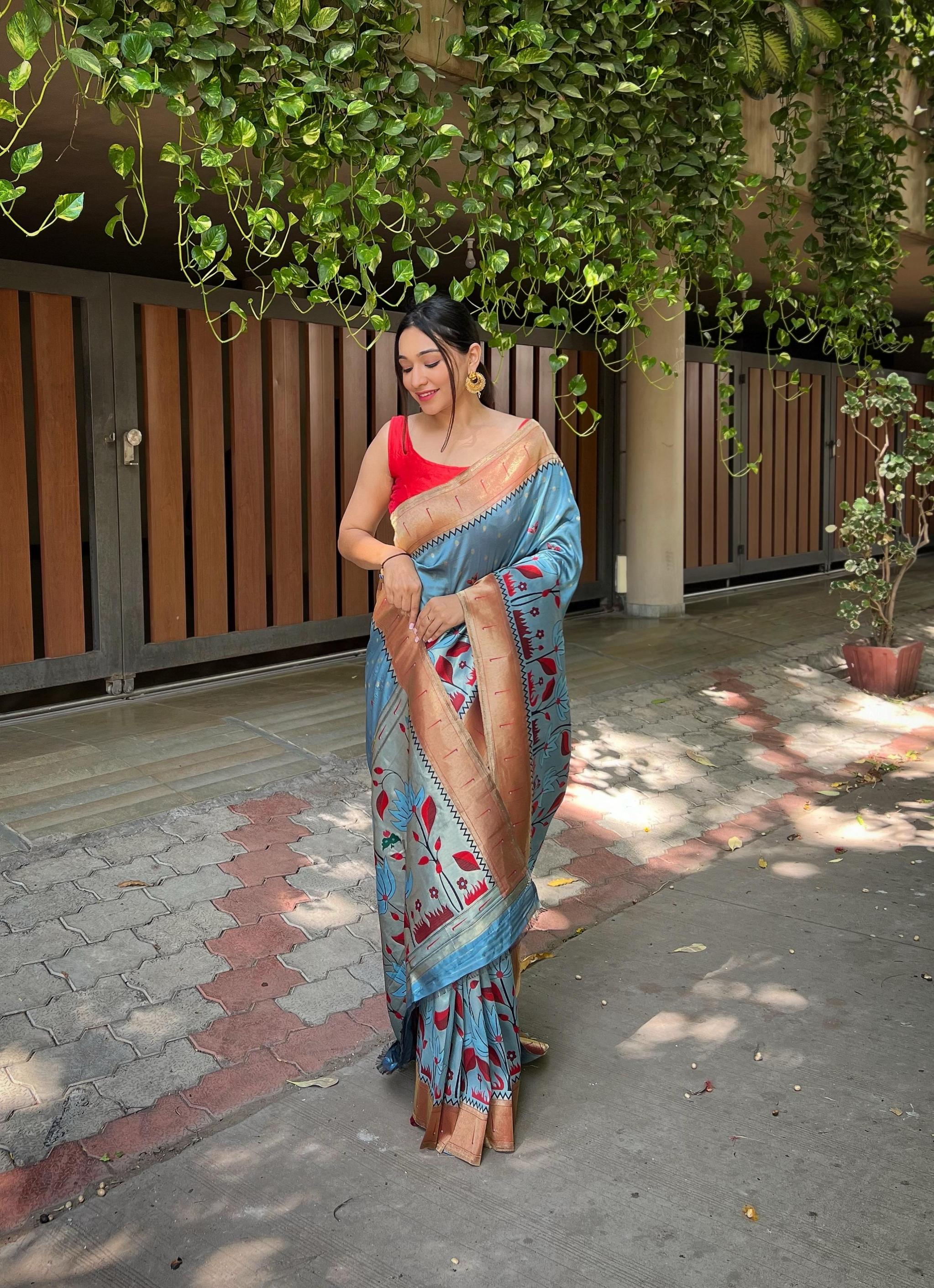 TITLI BANARASI PAITHANI SILK STYLISH SAREES 