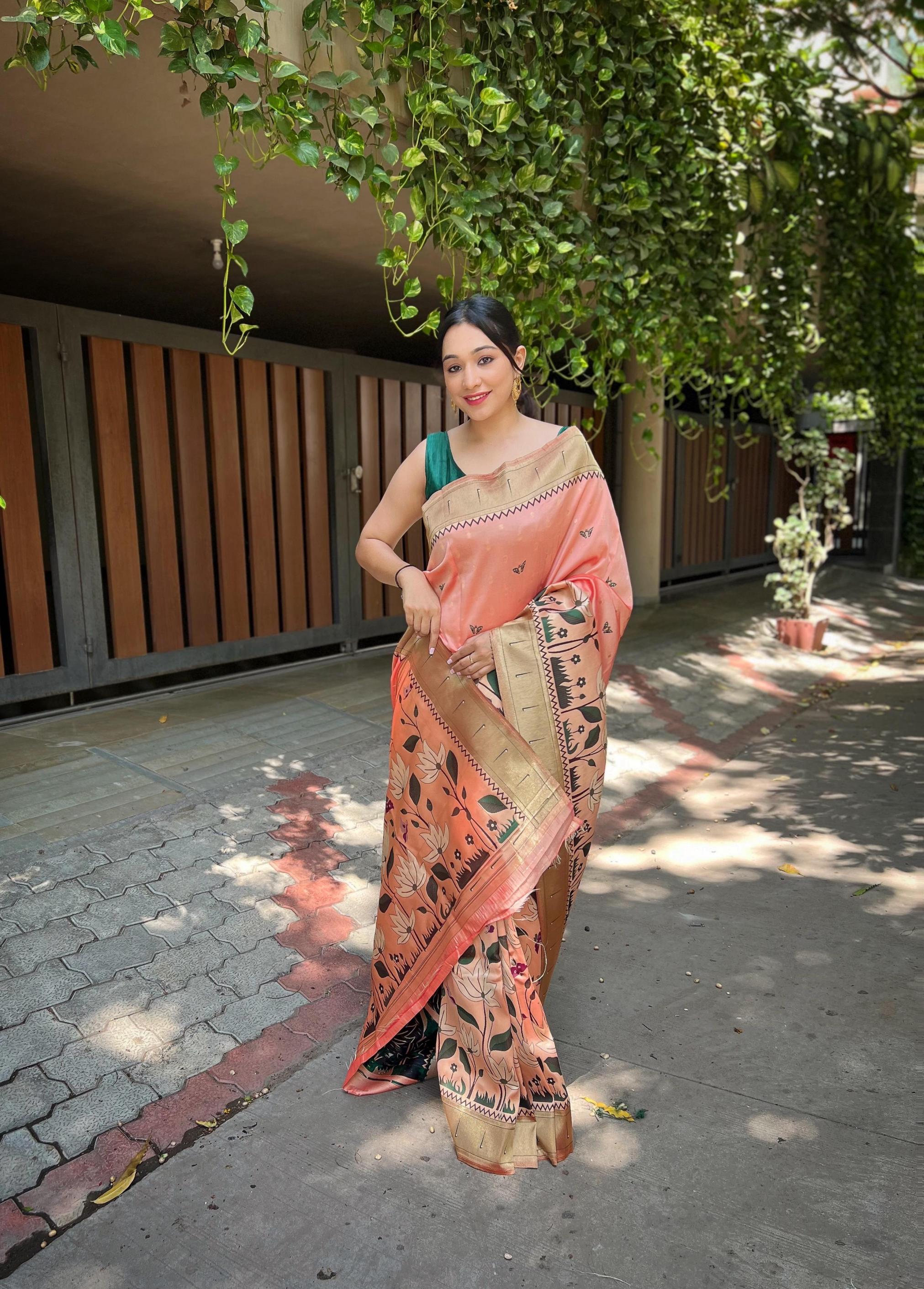 TITLI BANARASI PAITHANI SILK STYLISH SAREES 