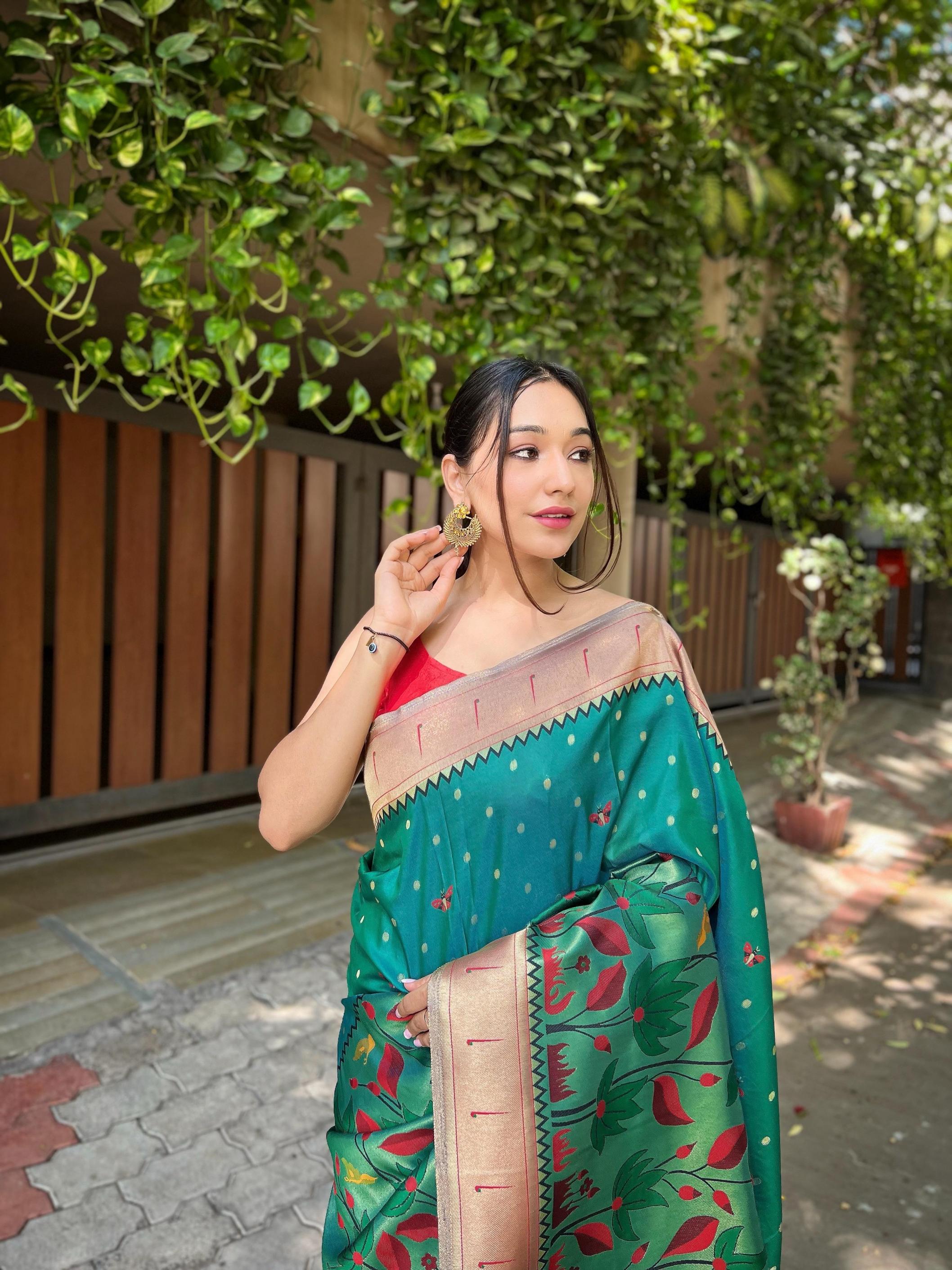TITLI BANARASI PAITHANI SILK STYLISH SAREES 