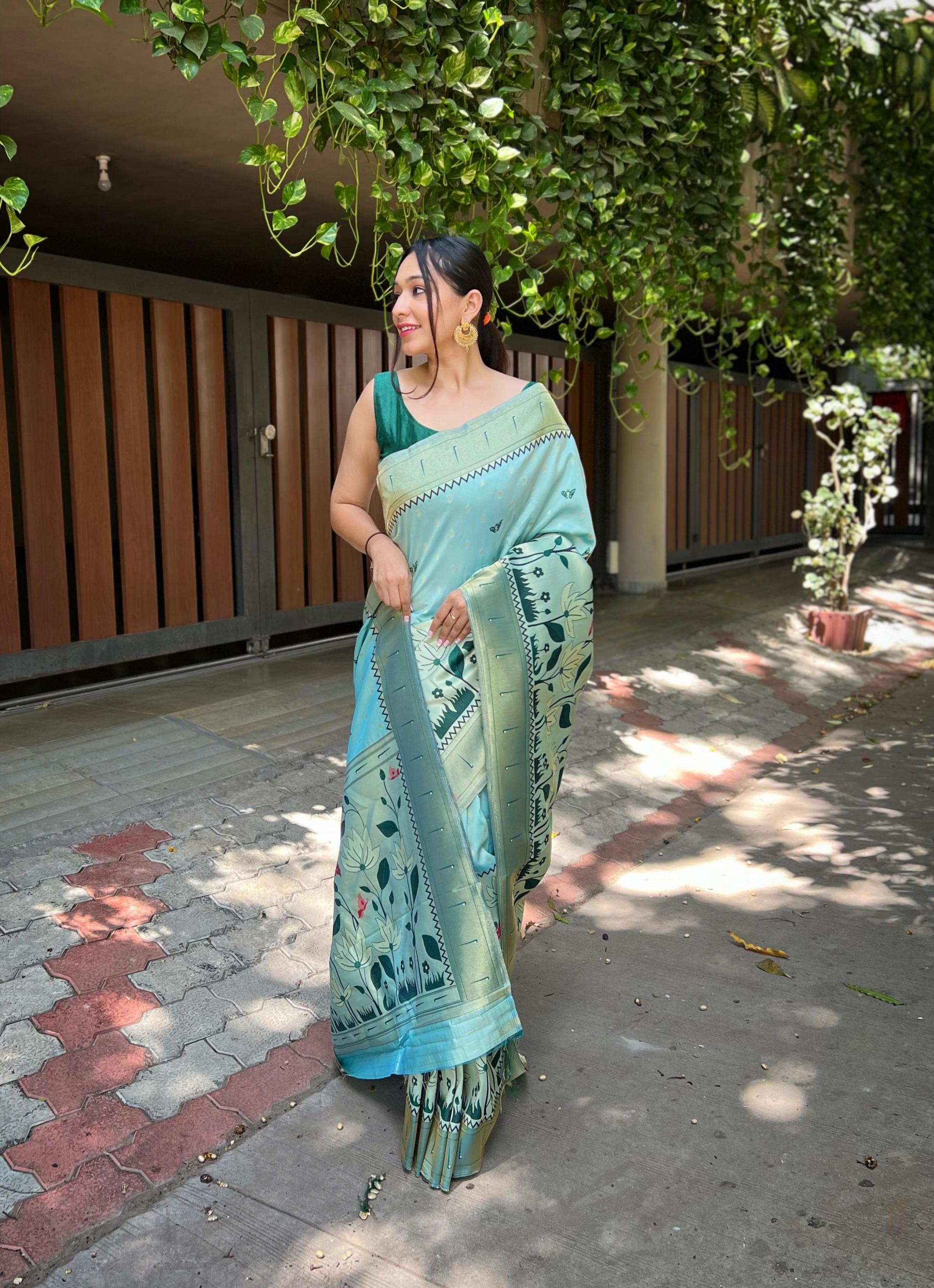 TITLI BANARASI PAITHANI SILK STYLISH SAREES 