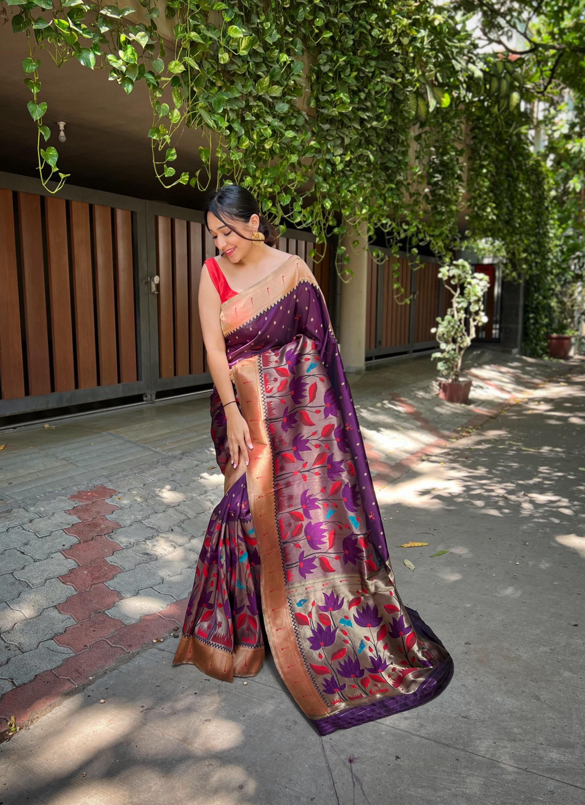 TITLI BANARASI PAITHANI SILK STYLISH SAREES 