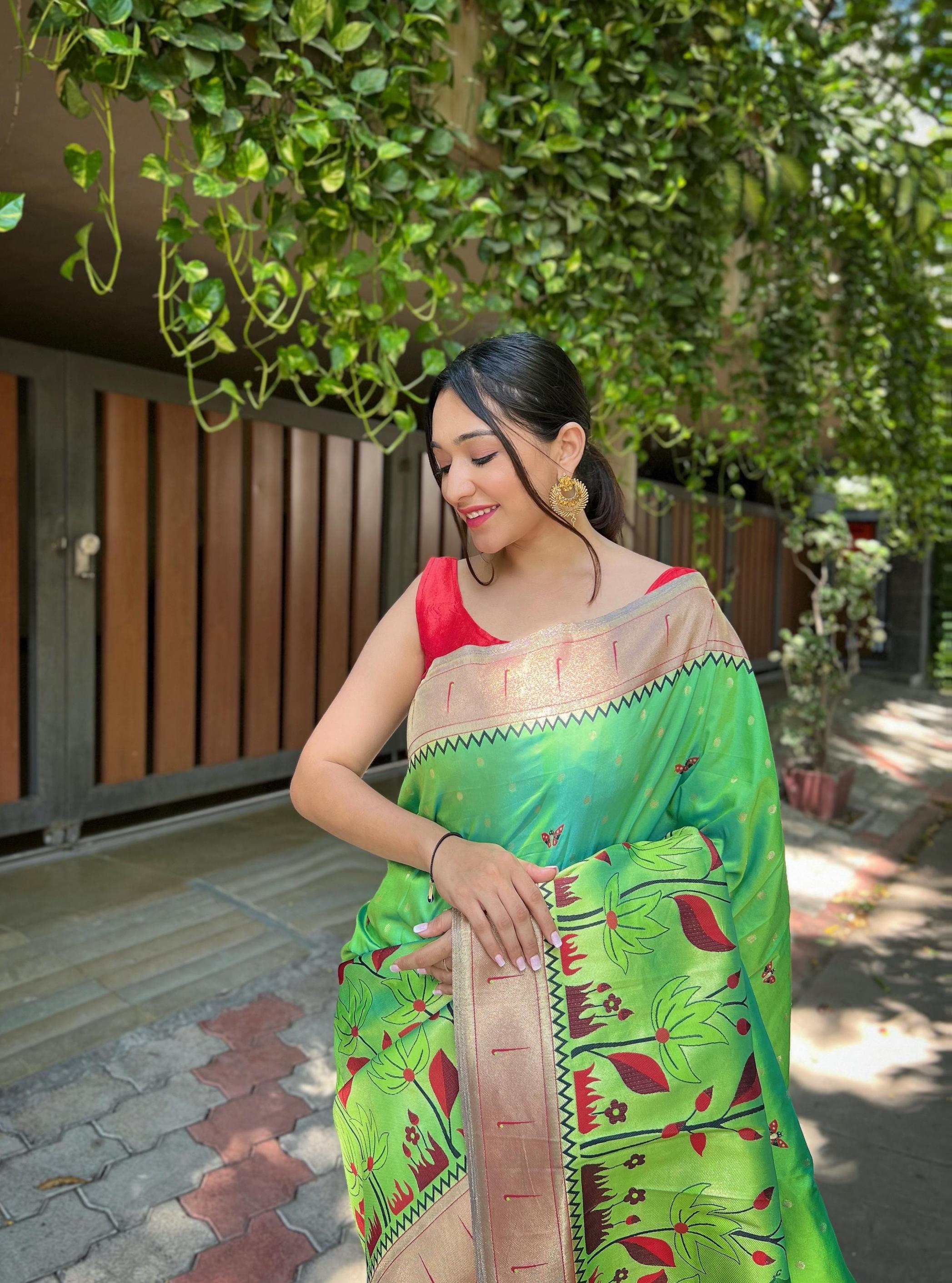 TITLI BANARASI PAITHANI SILK STYLISH SAREES 