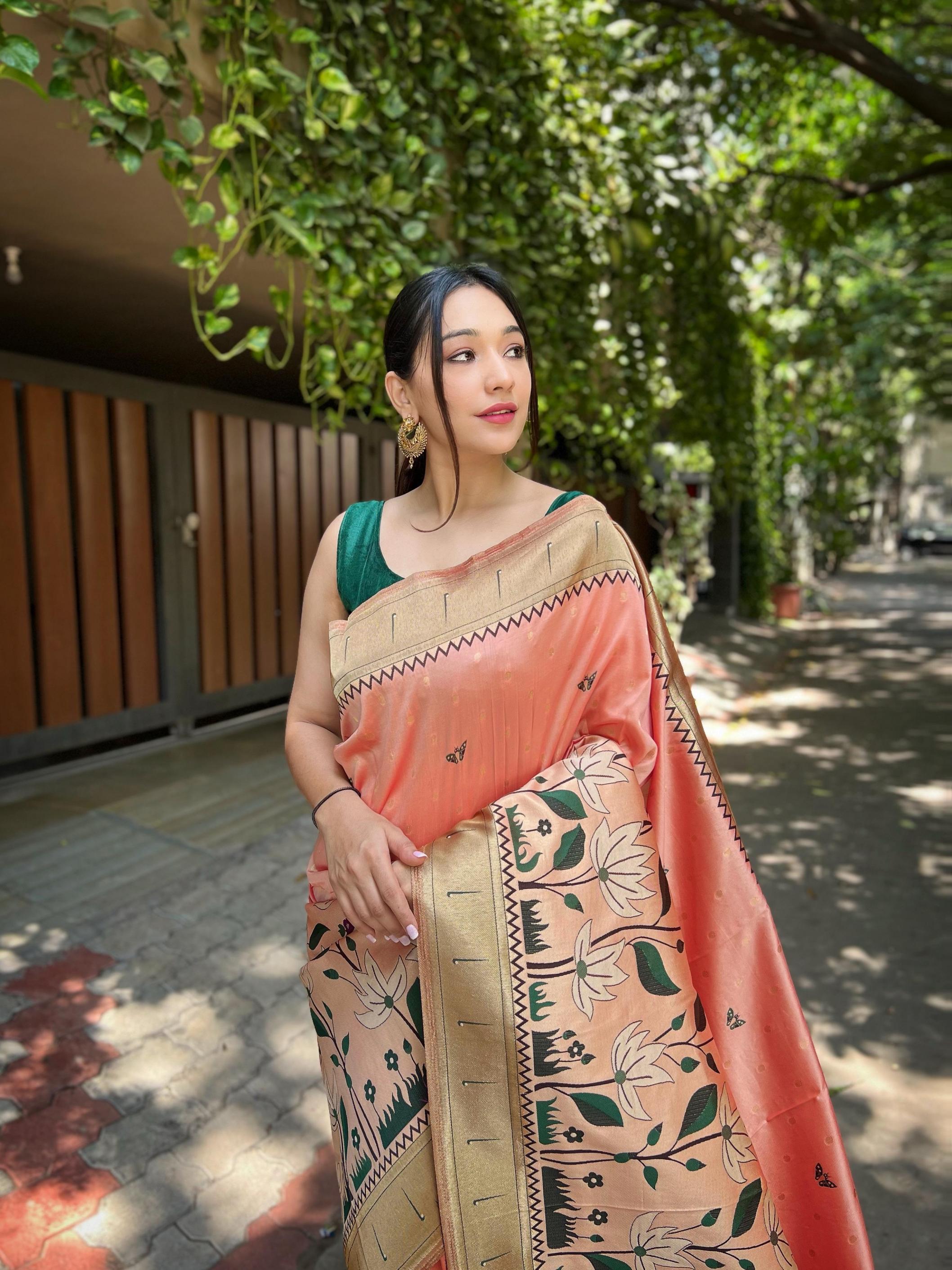 TITLI BANARASI PAITHANI SILK STYLISH SAREES 
