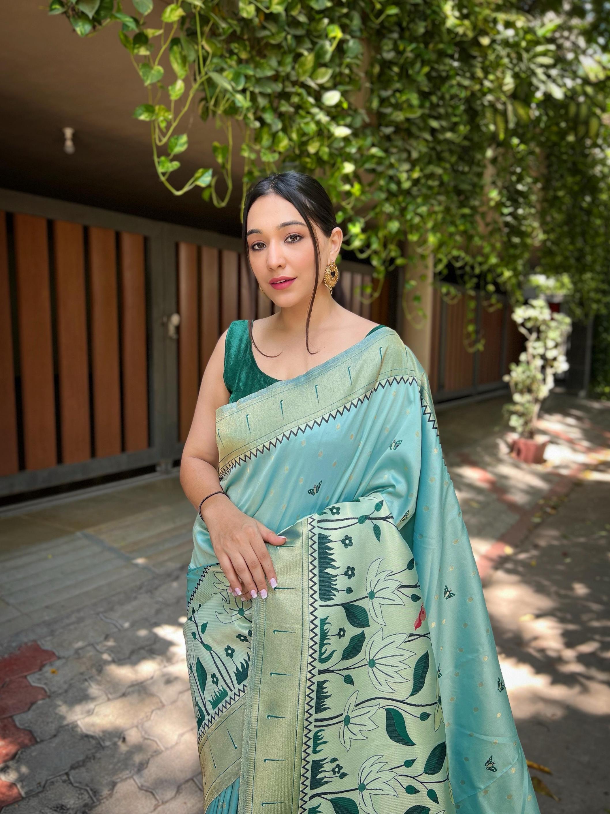 TITLI BANARASI PAITHANI SILK STYLISH SAREES 