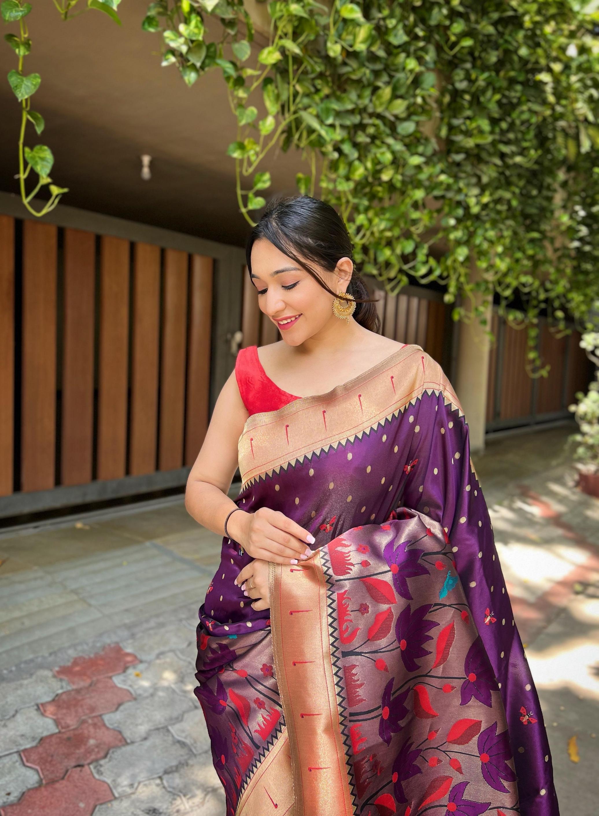 TITLI BANARASI PAITHANI SILK STYLISH SAREES 
