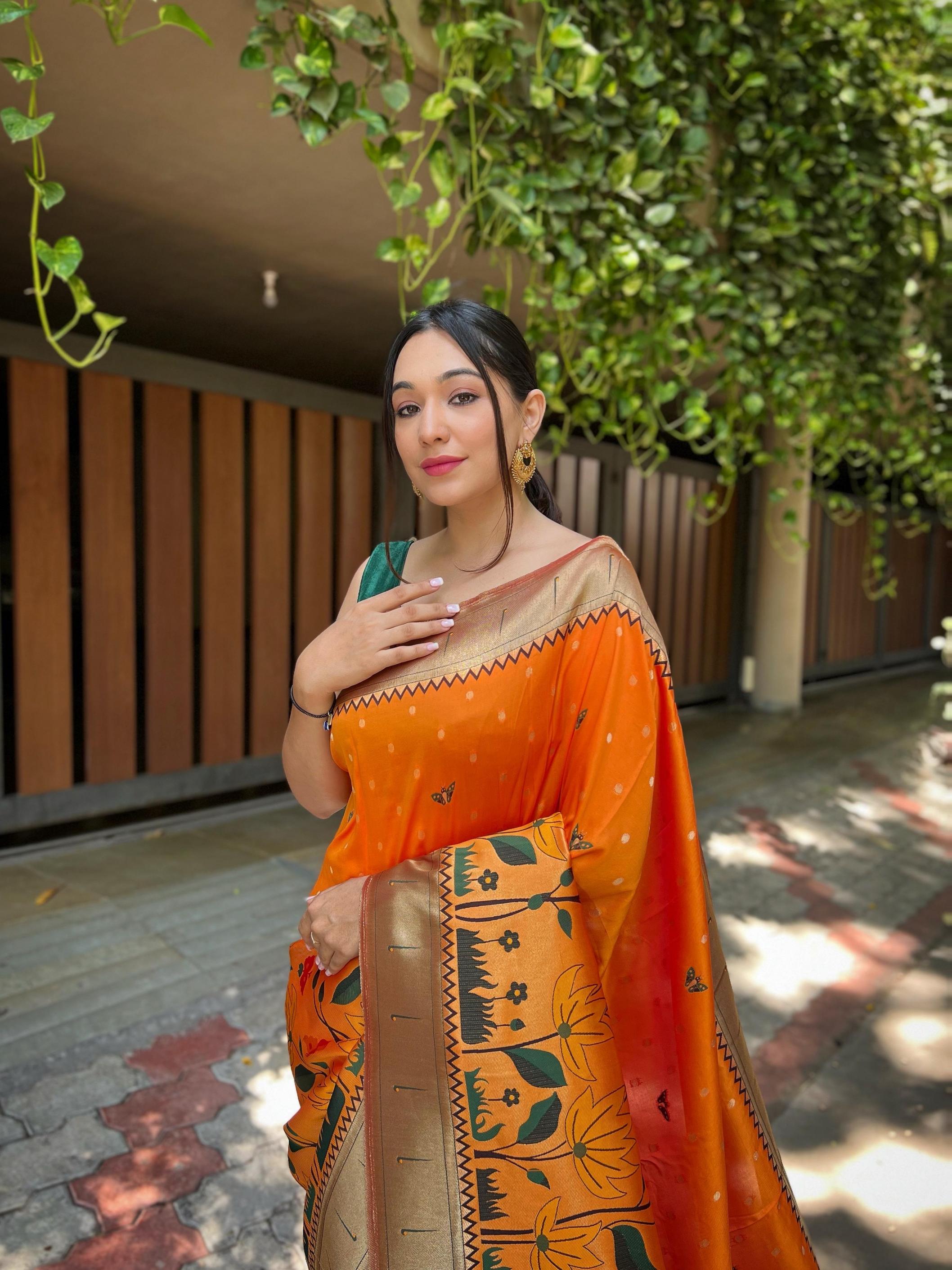 TITLI BANARASI PAITHANI SILK STYLISH SAREES 