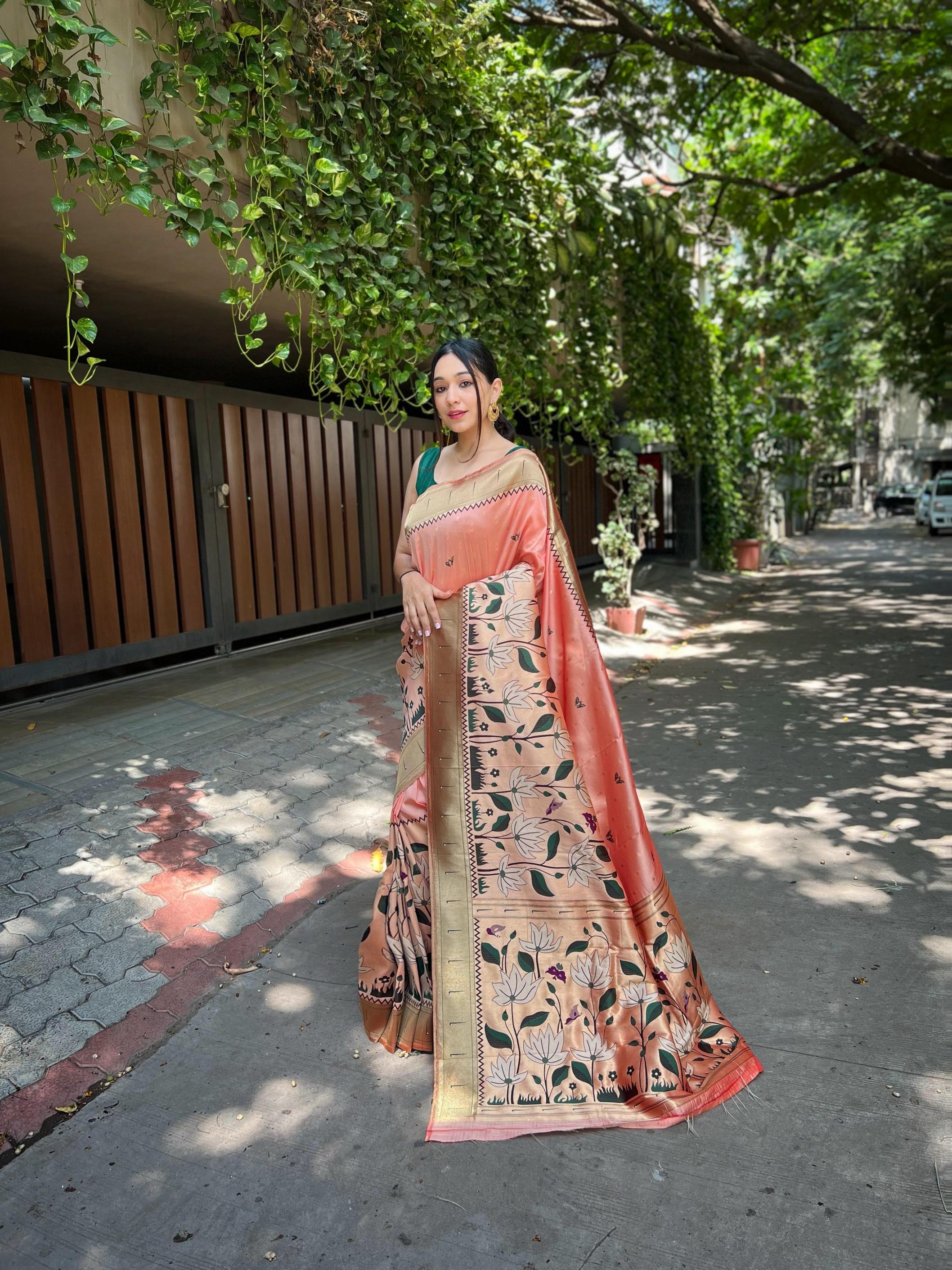 TITLI BANARASI PAITHANI SILK STYLISH SAREES 