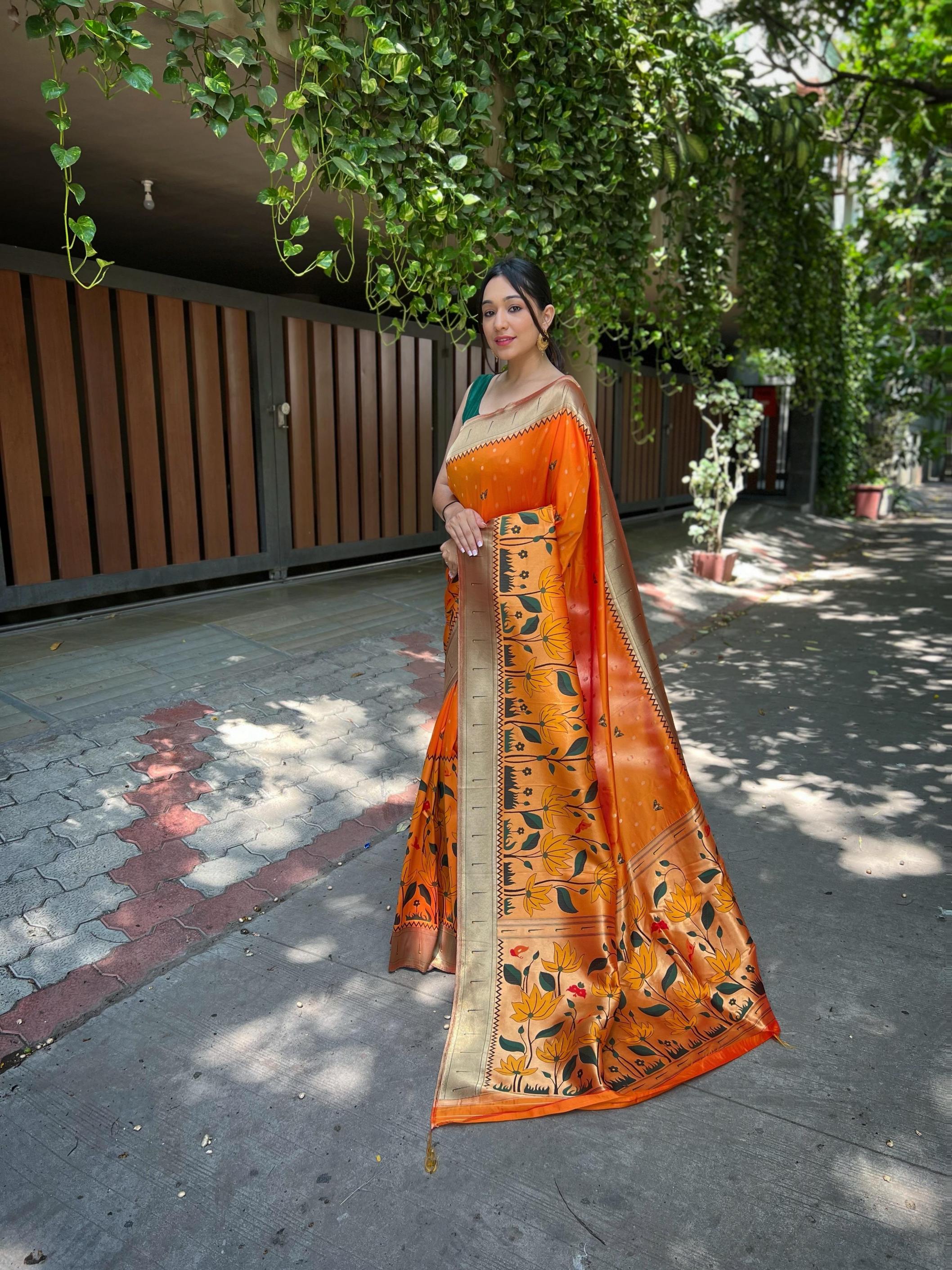 TITLI BANARASI PAITHANI SILK STYLISH SAREES 