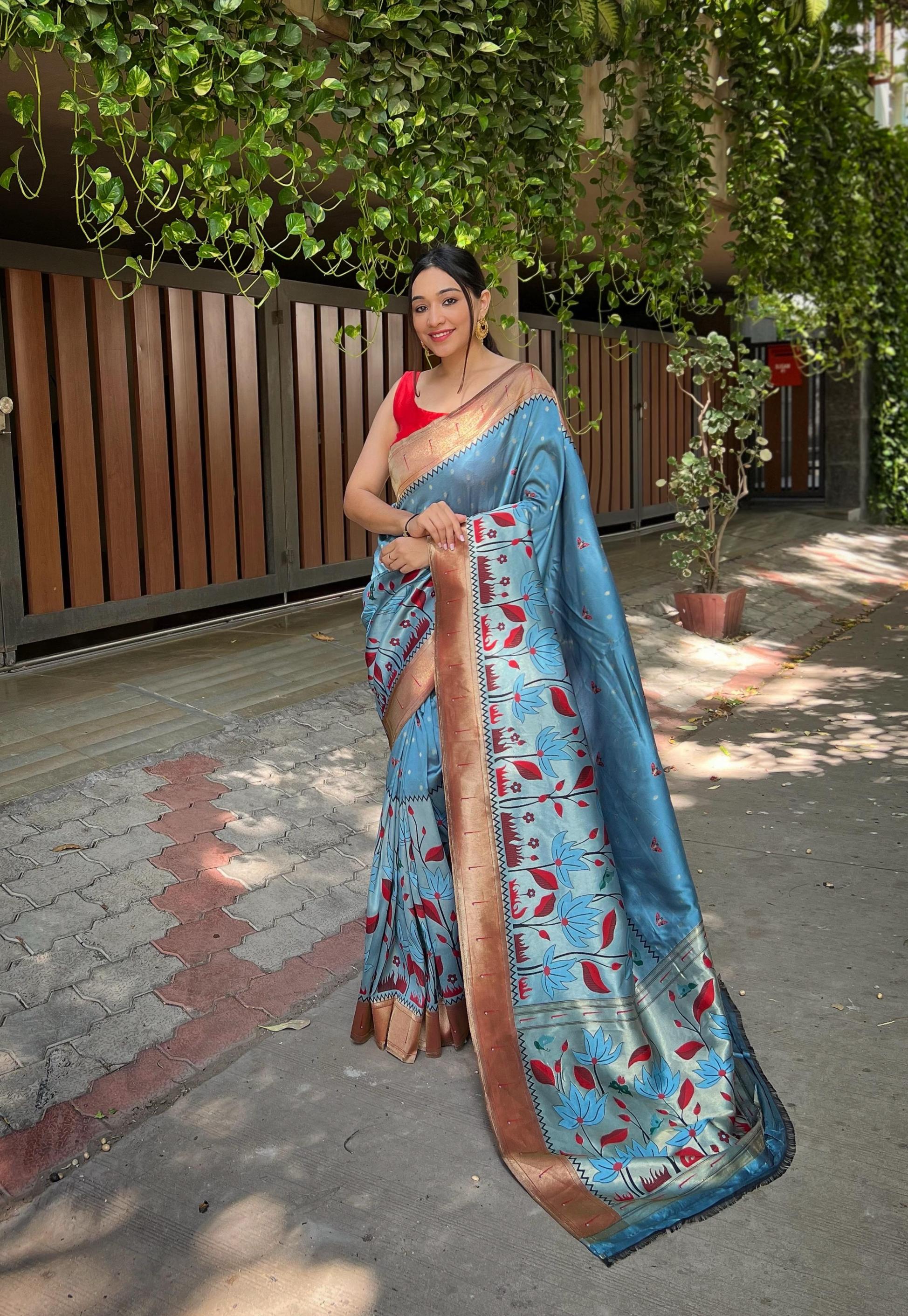 TITLI BANARASI PAITHANI SILK STYLISH SAREES 