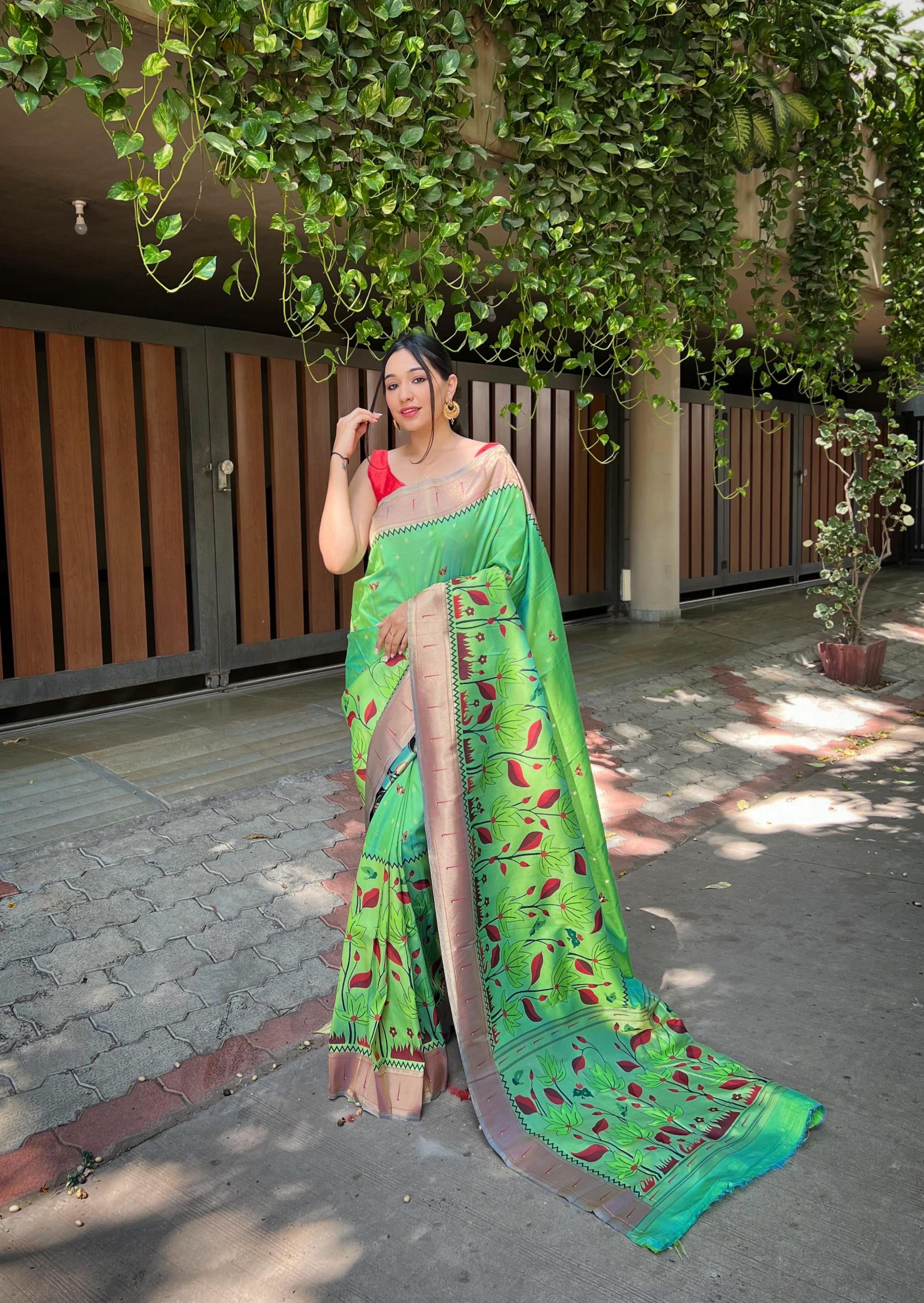 TITLI BANARASI PAITHANI SILK STYLISH SAREES 