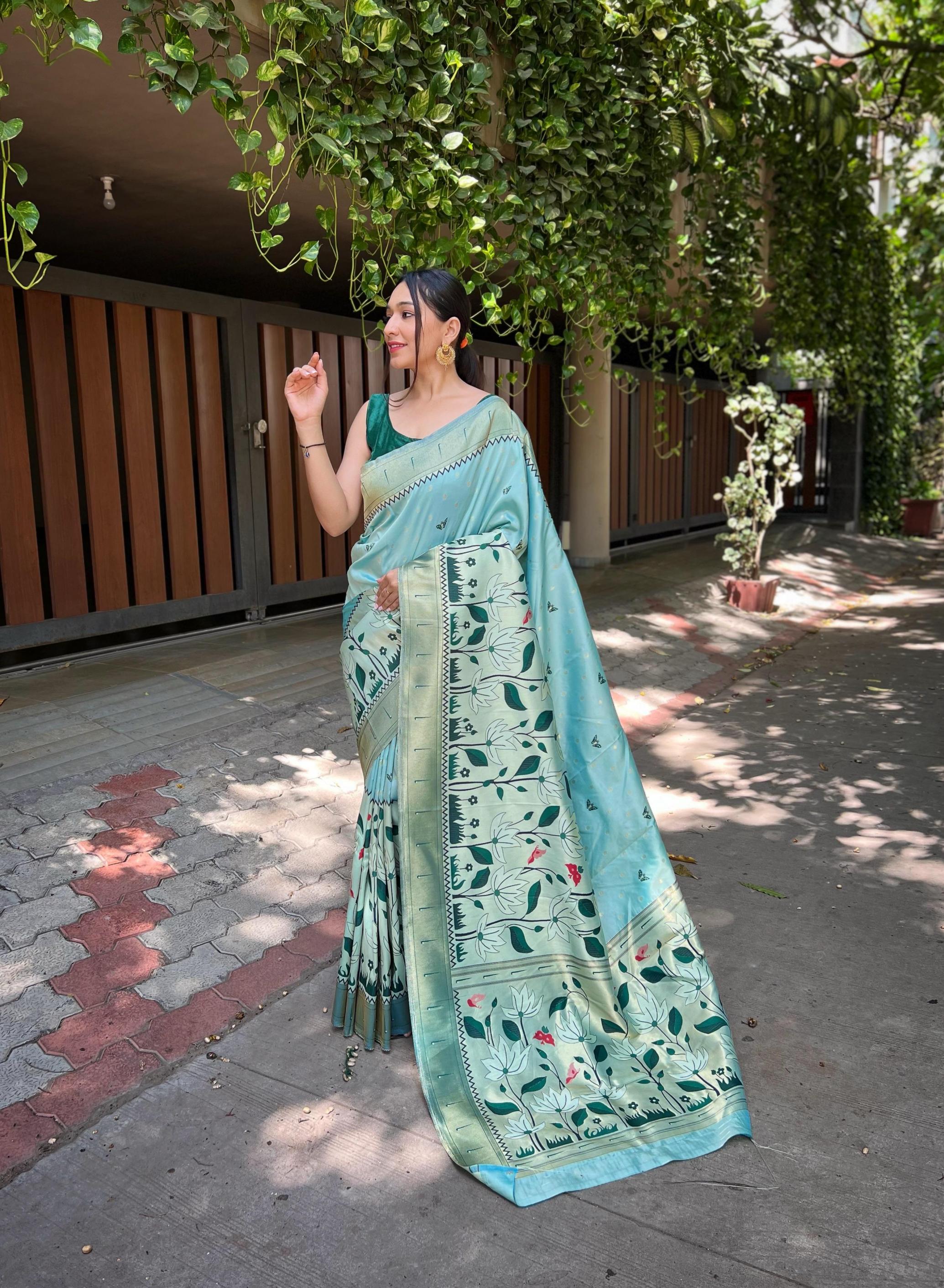 TITLI BANARASI PAITHANI SILK STYLISH SAREES 