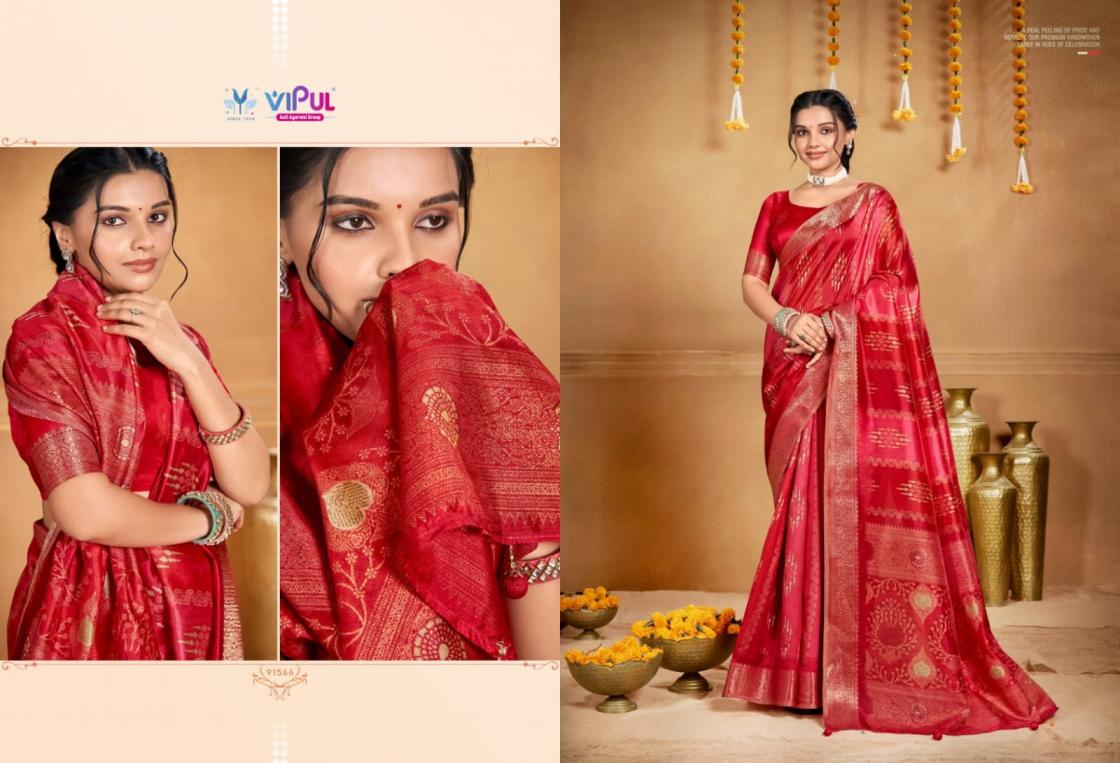 ANGORA SILK 91566-91571 BY VIPUL FASHION SOFT SILK STYLISH SAREE 