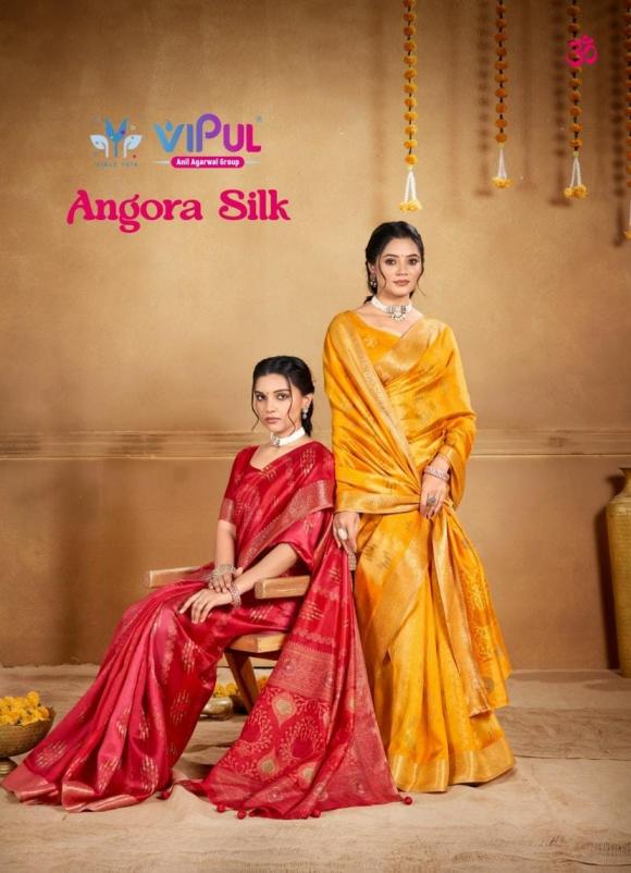 ANGORA SILK 91566-91571 BY VIPUL FASHION SOFT SILK STYLISH SAREE 