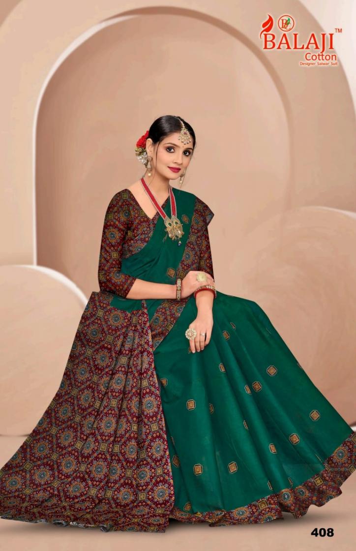 SOFT MASLEEN VOL 4 BY BALAJI COTTON PRETTY LOOK SAREE ONLINE 