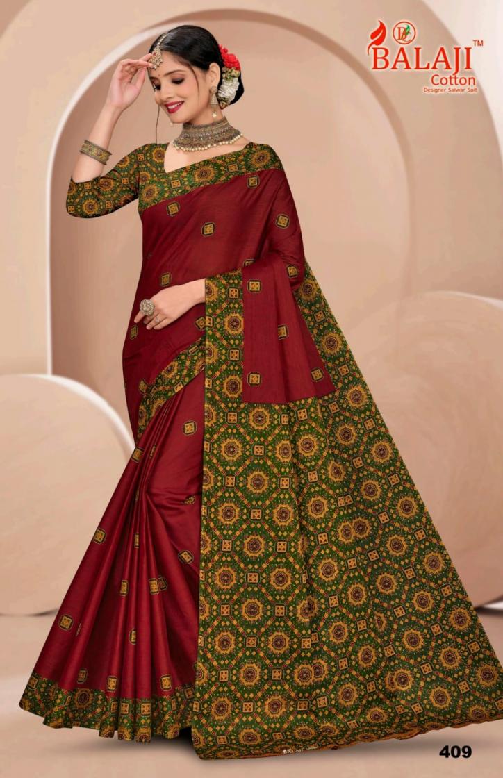 SOFT MASLEEN VOL 4 BY BALAJI COTTON PRETTY LOOK SAREE ONLINE 