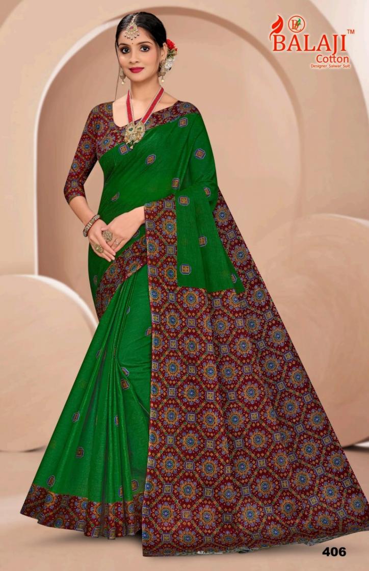 SOFT MASLEEN VOL 4 BY BALAJI COTTON PRETTY LOOK SAREE ONLINE 