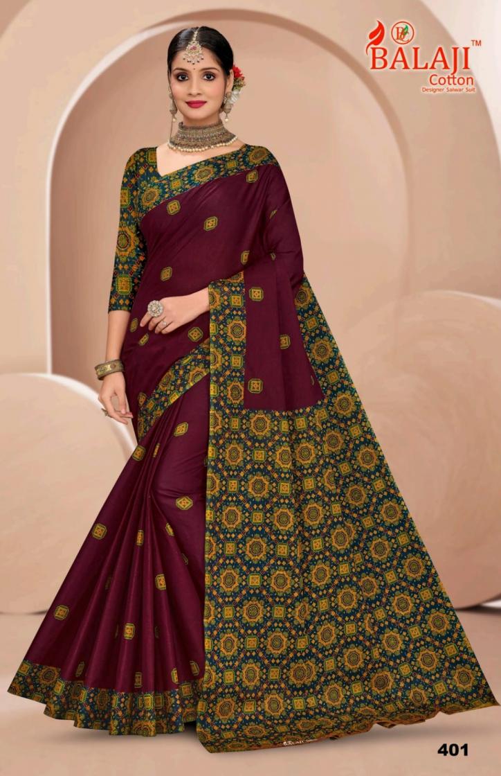 SOFT MASLEEN VOL 4 BY BALAJI COTTON PRETTY LOOK SAREE ONLINE 