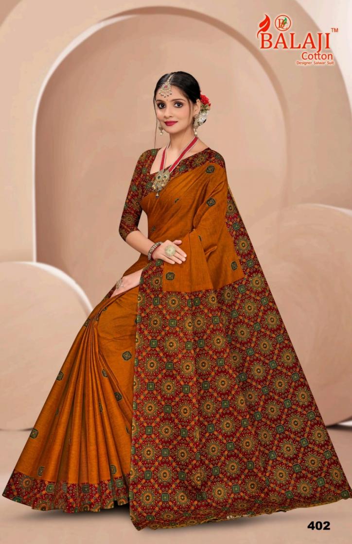 SOFT MASLEEN VOL 4 BY BALAJI COTTON PRETTY LOOK SAREE ONLINE 