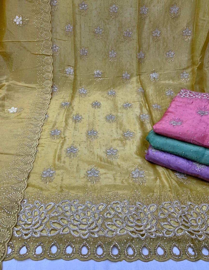 KUNIKA AMAZING DOLOMITE SILK DRESS MATERIALS