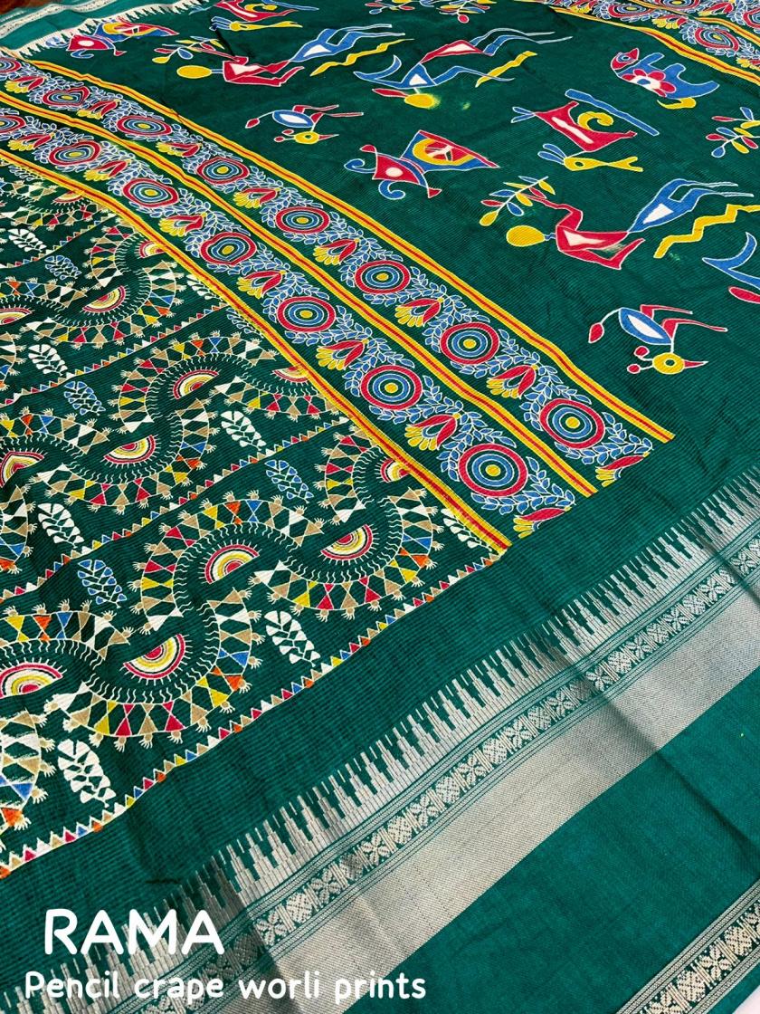 PENCIL CRAPE CASUAL SAREE WHOLESALER 