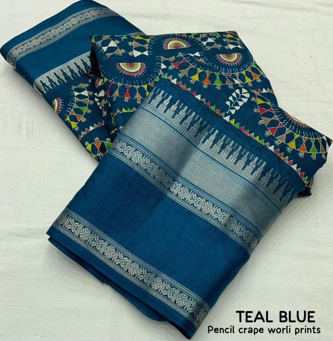 PENCIL CRAPE CASUAL SAREE WHOLESALER 