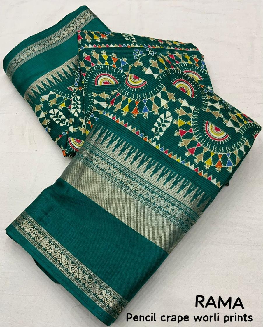 PENCIL CRAPE CASUAL SAREE WHOLESALER 