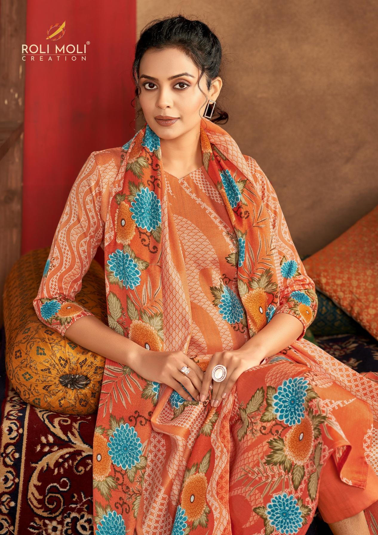 TAREEF BY ROLI MOLI CREATION FULL STITCH PASHMINA WINTER MODERN PAKISTANI SUIT 