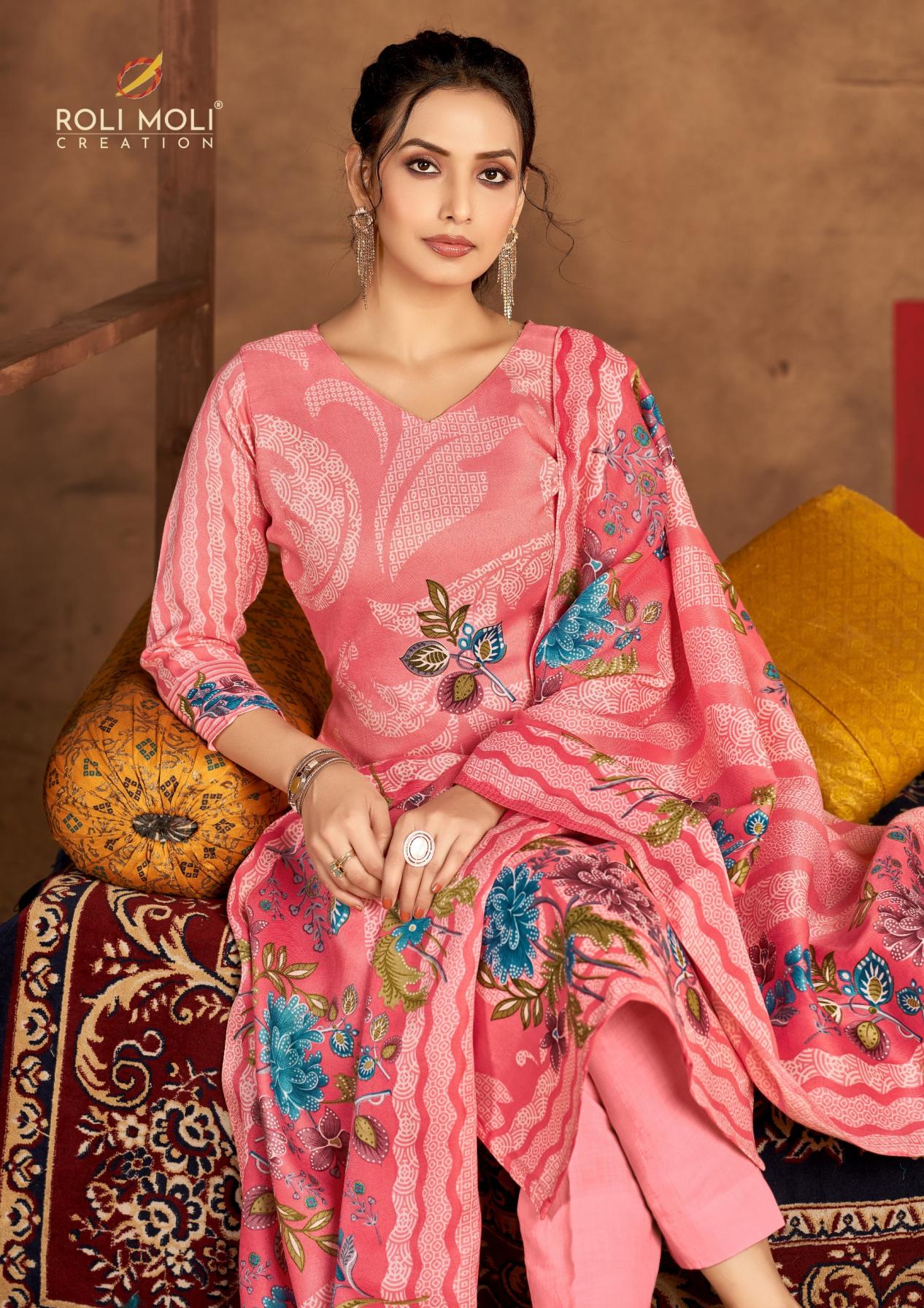 TAREEF BY ROLI MOLI CREATION FULL STITCH PASHMINA WINTER MODERN PAKISTANI SUIT 