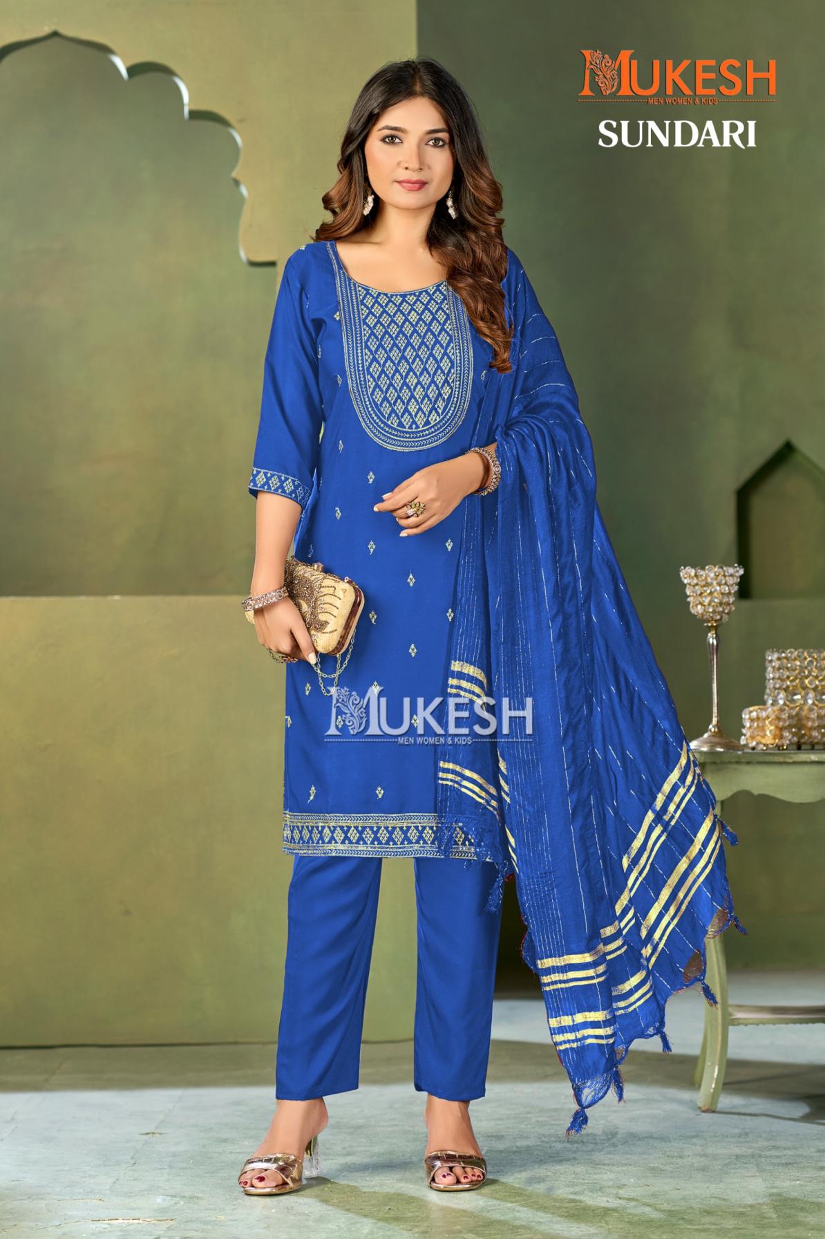 SUNDARI MALAI CRAPE FULL STITCH PLUS SIZE 3PCS DRESS
